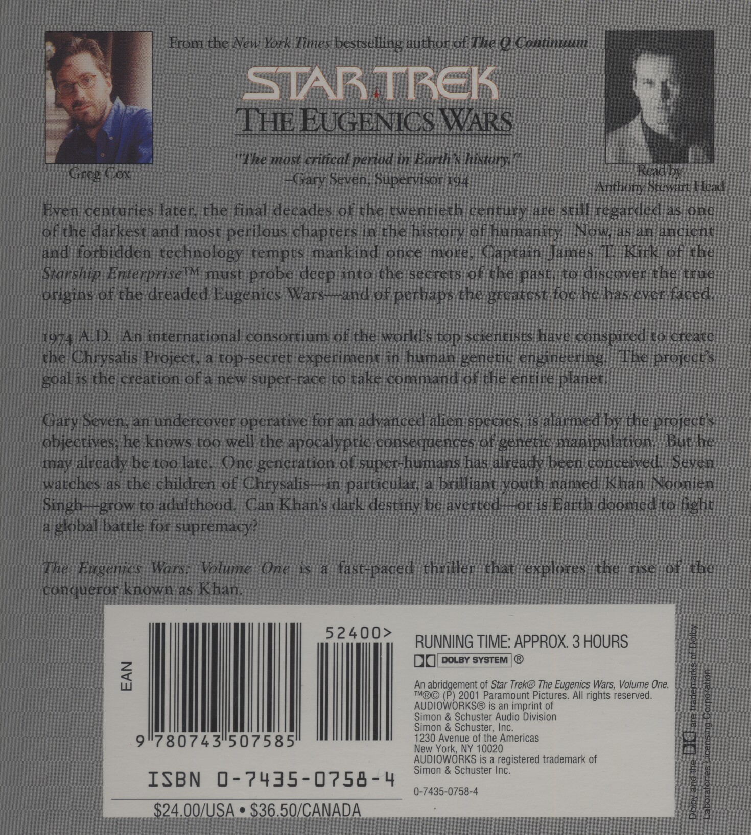 The Eugenics Wars The Rise and Fall of Khan Noonien Singh, Volume 1 · Various