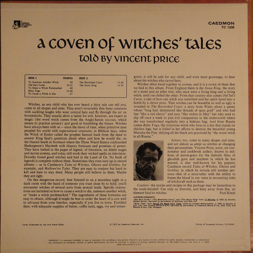 A Coven of Witches Tales told by Vincent Price Vinyl LP · Various