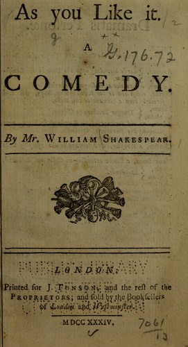 As You Like It · William Shakespeare