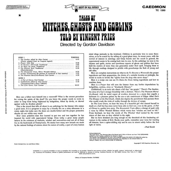 Tales Of Witches, Ghosts and Goblins Vinyl LP · Various